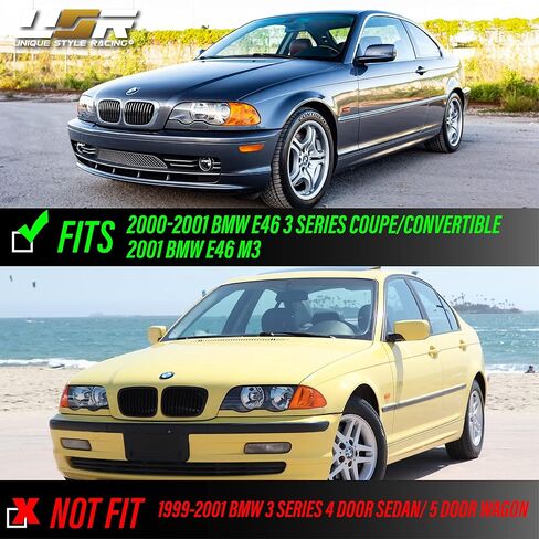 USR DEPO 00-01 E46 2D LED Corner Light - Full Amber LED Clip-On Turn Signal Lamp (Left + Right) Compatible with 2000-2001 BMW E46 Coupe Cabrio 325ci 330ci and 2001 E46 M3 (Smoke Lens, Plug and Play) in Saudi Arabia
