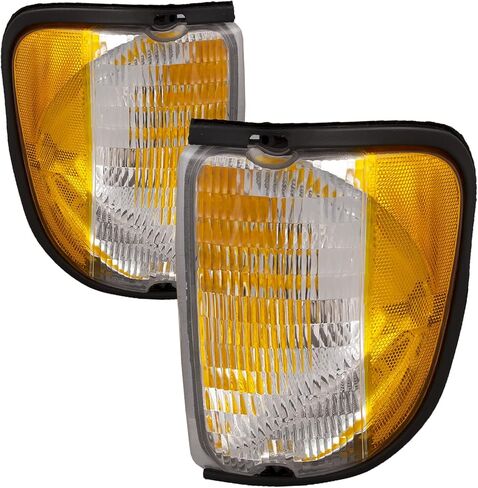 مصابيح إشارة HEADLIGHTSDEPOT متوافقة مع Ford Club Wagon E-150 Econoline E-250 E-350 Super Duty E-450 E-550 Su تتضمن أضواء إشارة جانب السائق الأيسر والراكب الأيمن in Kuwait