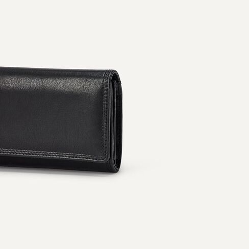 Amazon Essentials Women's Long Flap Continental Leather Wallet in Saudi Arabia