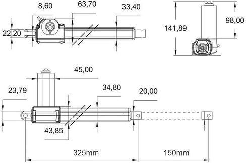 aqxreight Electric Power Recliner Motor for Chairs, DC24V Actuator Replacement, Compact Design, Low Noise in Saudi Arabia