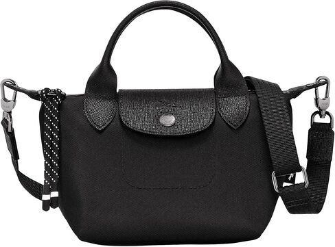 Longchamp 'Le Pliage X-Small Energy Canves Top Handle Tote Shoulder Bag, Black in Saudi Arabia