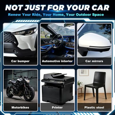 مرمم بلاستيك للسيارات، يزيل الاصفرار والأوساخ، يعيد اللمعان واللمعان، تغذية عميقة وحماية طويلة الأمد، سهل الاستخدام، العناية بالبلاستيك للسيارات بأسعار معقولة - 150 مل in Kuwait