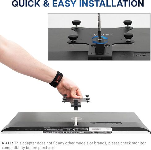 VIVO Quick Attach VESA Adapter Designed for HP M-Series Monitors, M22f, M24f, M27f, M27fd, M27fq, M27fwa, M32f, VESA 75x75mm and 100x100mm Conversion Kit, MOUNT-HP02M in Kuwait