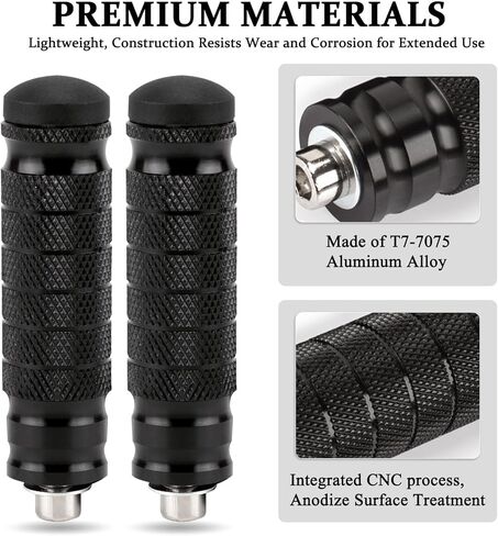 XINGWU Universal M8 Foot Pegs Bike Pegs CNC Anti-Skid Footpegs for Super 73 Yamaha Honda Suzuki Aprilia Electric Car Motorbike Scooter Mini Bike Ebike Dirt Bike Motorcycle Go Kart (Black) in Saudi Arabia