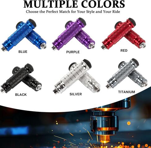 XINGWU Universal M8 Foot Pegs Bike Pegs CNC Anti-Skid Footpegs for Super 73 Yamaha Honda Suzuki Aprilia Electric Car Motorbike Scooter Mini Bike Ebike Dirt Bike Motorcycle Go Kart (Black) in Saudi Arabia