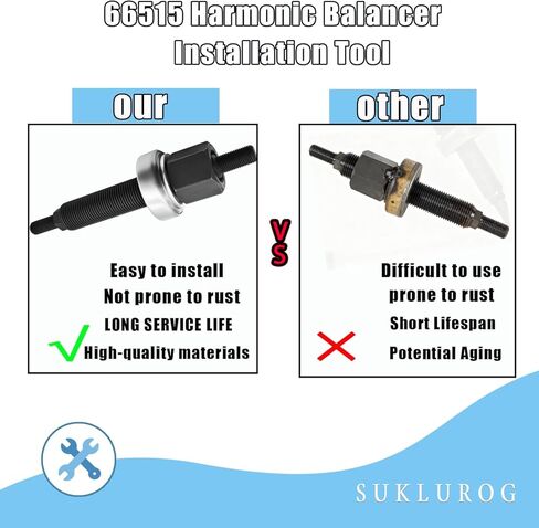 66515 أداة تركيب الموازن التوافقي المتوافقة مع كرنك Chevy 350 SBC BBC، أداة تثبيت بكرة اهتزاز المثبط القوية المتوافقة مع كرنك SBC BBC الصغيرة والكبيرة in Kuwait