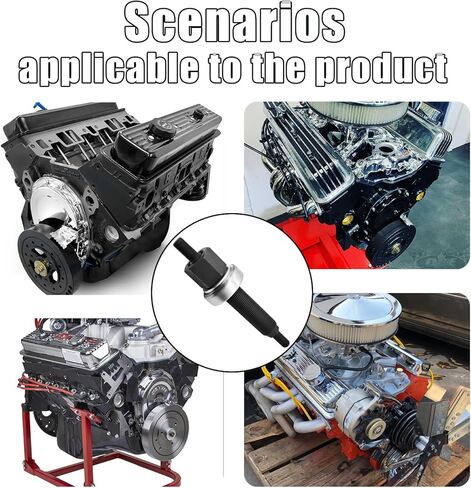 66515 أداة تركيب الموازن التوافقي المتوافقة مع كرنك Chevy 350 SBC BBC، أداة تثبيت بكرة اهتزاز المثبط القوية المتوافقة مع كرنك SBC BBC الصغيرة والكبيرة in Kuwait