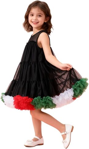 Princess Tutu Dress for Toddler Girls - 3-Layer Tulle Skirt with Soft Lining for Birthday in Saudi Arabia