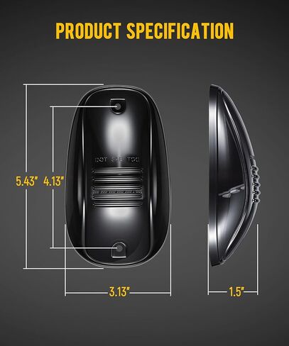Partsam 5X RGB Multicolor LED Smoke Cab Roof Running Marker Lights with Remote Control - Waterproof Roof Clearance Assembly for 2003-2018 Dodge Ram 1500 2500 3500 4500 5500 Pickup Trucks in Saudi Arabia