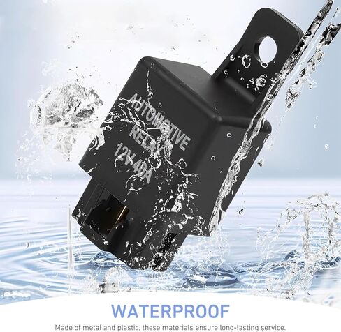 مرحلات WZP 40A، مرحل ضوء الضباب 4 دبابيس، مجموعة استبدال مرحل SPST 12 فولت لضوء قيادة الضباب YL-388-S FLS821، عالمي للسيارات والدراجات النارية (أسود) in Kuwait