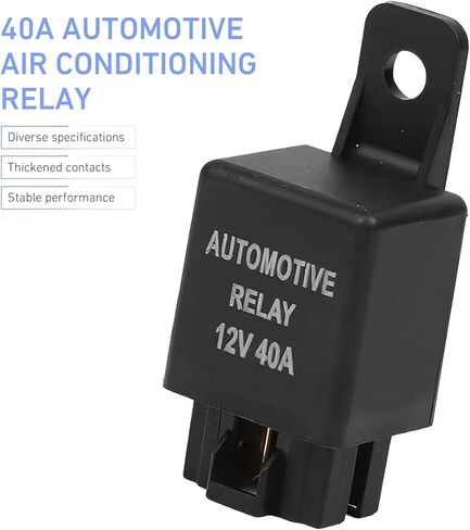 مرحلات WZP 40A، مرحل ضوء الضباب 4 دبابيس، مجموعة استبدال مرحل SPST 12 فولت لضوء قيادة الضباب YL-388-S FLS821، عالمي للسيارات والدراجات النارية (أسود) in Kuwait