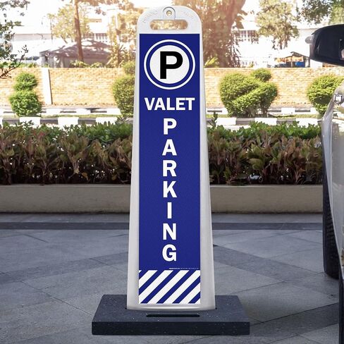 Valet Parking With Graphic Vertical Panel Kit, Heavy-Duty 20 lb Black Rubber Base and Impact-Resistant Frame in Saudi Arabia