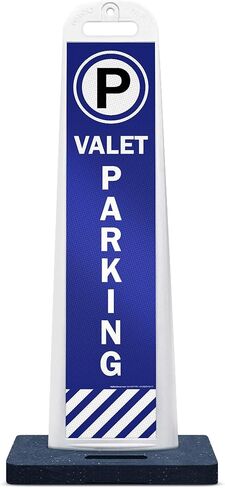 Valet Parking With Graphic Vertical Panel Kit, Heavy-Duty 20 lb Black Rubber Base and Impact-Resistant Frame in Saudi Arabia