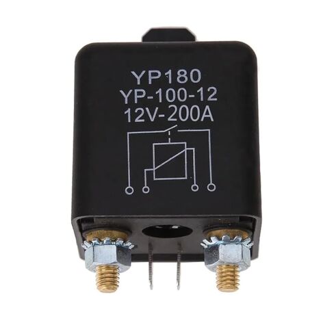مرحل السيارة YP180، تيار عالٍ 12 فولت 200 أمبير، تصميم مختوم كهرومغناطيسي بأربعة دبابيس، طاقة تيار مستمر، اتصال مفتوح عادة للسيارات والشاحنات (200 أمبير 12 فولت) in Saudi Arabia