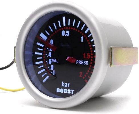مقياس ضغط الهواء الرقمي العالمي 52 مم للسيارة Turbo Boost - من 1 إلى 2 بار متوافق مع عدسات الدخان للمركبات 12 فولت، مقياس LED in Kuwait