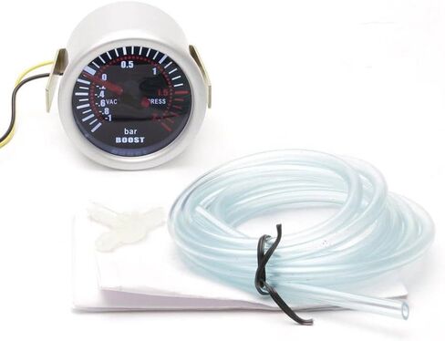 مقياس ضغط الهواء الرقمي العالمي 52 مم للسيارة Turbo Boost - من 1 إلى 2 بار متوافق مع عدسات الدخان للمركبات 12 فولت، مقياس LED in Kuwait