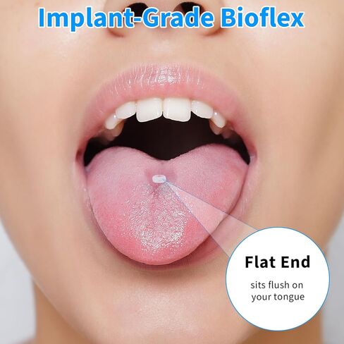 Yolev 10 قطع حلقة لسان شفافة 16 جرام مجوهرات ثقب اللسان المسطح مرنة مستقيمة من البلاستيك Bioflex حلقات ألسنة مسطحة أقراط شفافة للعمل الرياضي وجراحة الثقب للنساء والرجال in Kuwait