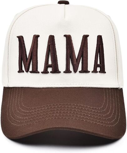 قبعة Mama Trucker النسائية - قبعة بيسبول مطرزة عتيقة قابلة للتعديل، قبعة ذيل حصان بلونين هدايا لملابس عيد الأم in Kuwait