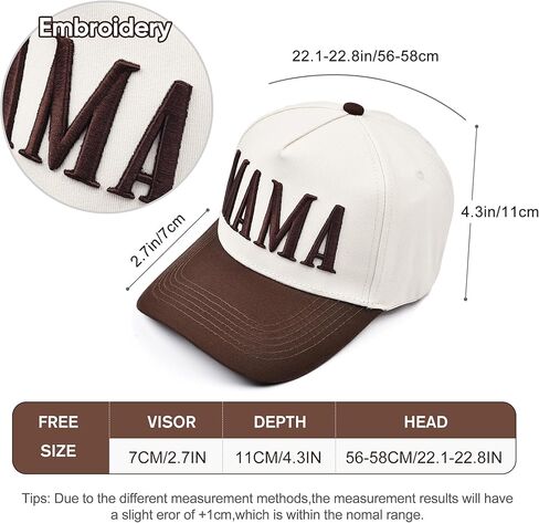 قبعة Mama Trucker النسائية - قبعة بيسبول مطرزة عتيقة قابلة للتعديل، قبعة ذيل حصان بلونين هدايا لملابس عيد الأم in Kuwait