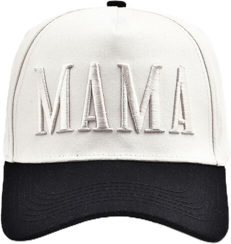قبعة Mama Trucker النسائية - قبعة بيسبول مطرزة عتيقة قابلة للتعديل، قبعة ذيل حصان بلونين هدايا لملابس عيد الأم in Kuwait