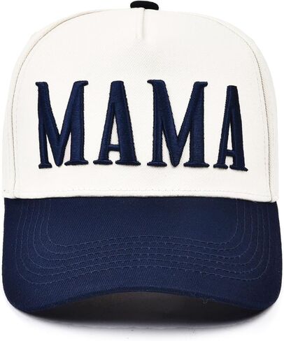 قبعة Mama Trucker النسائية - قبعة بيسبول مطرزة عتيقة قابلة للتعديل، قبعة ذيل حصان بلونين هدايا لملابس عيد الأم in Kuwait