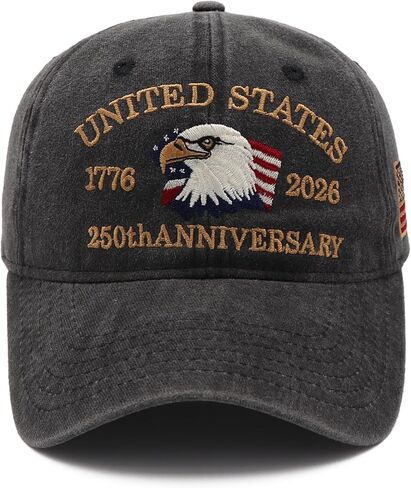 250 Anniversary USA Hat Adjustable America 250th Anniversary Hat 1776-2026 Embroidery Baseball Cap in Saudi Arabia