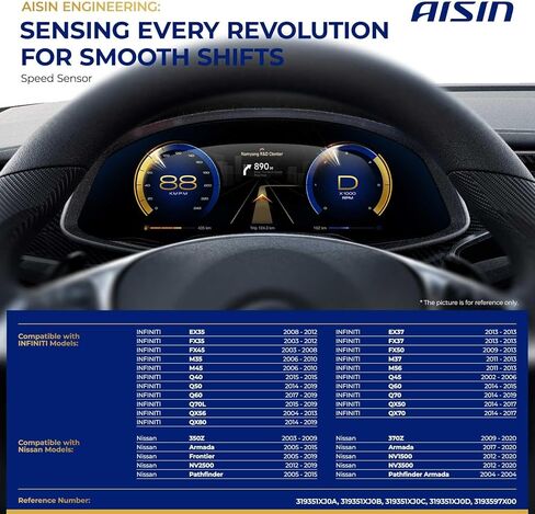 AISIN ASWN-00048 Input or Output Transmission Speed Sensor - Compatible with Nissan Frontier 2005-2019, Pathfinder Xterra 2005-2015, Titan Armada 2005-2020 - with Automatic Transmission in Kuwait