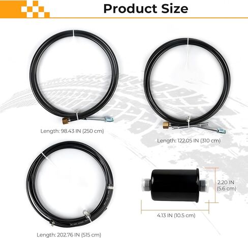 Nylon Fuel Lines Repair Kit compatible with Chevy GMC C1500 C2500 C3500 K1500 1988-1997 gas Truck Vent Line - Replaces NFR0013 in Saudi Arabia