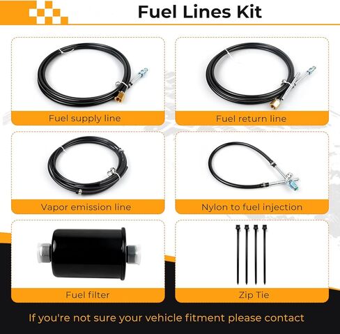 Nylon Fuel Lines Repair Kit compatible with Chevy GMC C1500 C2500 C3500 K1500 1988-1997 gas Truck Vent Line - Replaces NFR0013 in Saudi Arabia