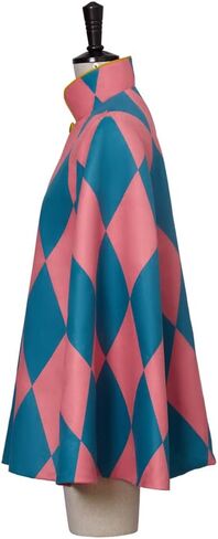 MelangCos Men's Anime Cosplay Costume Cape Pink Checked Pattern Cloak in Saudi Arabia