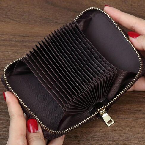 Credit card holder, wallet women, women's zipper credit card wallet, accordion card holder clip, keychain wallet in Saudi Arabia