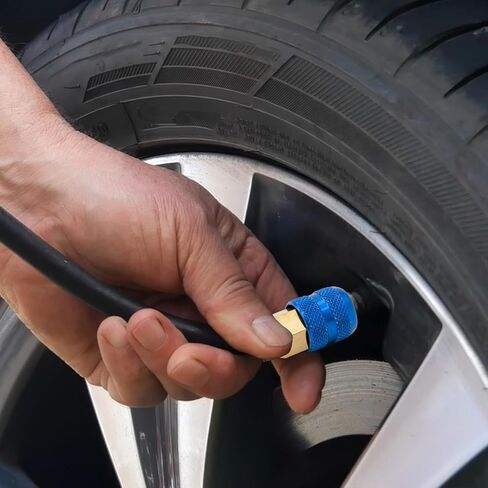 قطعتان من ظرف هواء القفل، 1/4 بوصة FNPT قفل معدني بالكامل على صمام إطار توصيل سريع، فوهة نفخ الإطارات لضواغط الهواء، ظرف تدفق مغلق أقصى ضغط - 150 رطل لكل بوصة مربعة in Kuwait