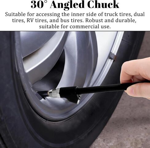 Air Chuck 1/4" FNPT Extended Reach Dual Head Air Chuck w/Quick Plug 2-Way Connect Tire Chucks Heavy Duty Extended Reach Tires Chucks for Tire Inflator Gauge/Air Compressor Bikes Motorcycle Car in Saudi Arabia