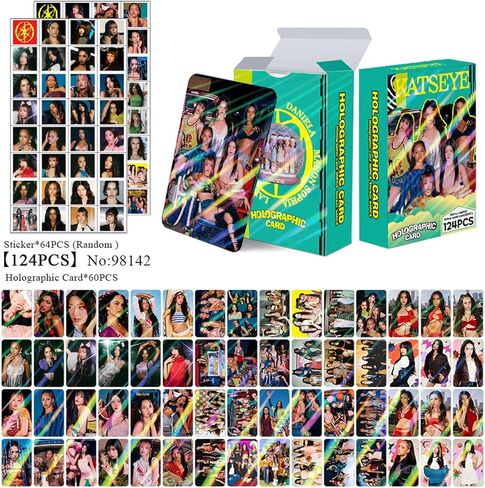 BDNXTV KATSEYE Merch KATSEYE Photocards 64 قطعة ملصقات 60 قطعة مجموعة بطاقات لومو رواية المعبود ألبوم هدية لمحبي A01 in Kuwait