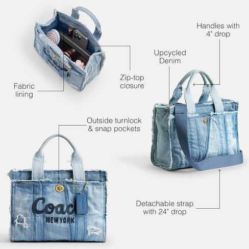 COACH Cargo Tote 26 in Upcycled Denim in Saudi Arabia