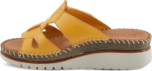 Spring Step Women's MONTERA Slide – Chic Leather Sandals for Effortless Summer Style YELLOW EU 37 / US 6.5-7 in Saudi Arabia