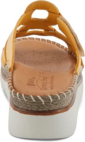 Spring Step Women's MONTERA Slide – Chic Leather Sandals for Effortless Summer Style YELLOW EU 37 / US 6.5-7 in Saudi Arabia