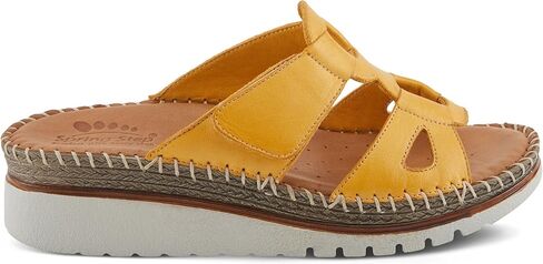 Spring Step Women's MONTERA Slide – Chic Leather Sandals for Effortless Summer Style YELLOW EU 37 / US 6.5-7 in Saudi Arabia