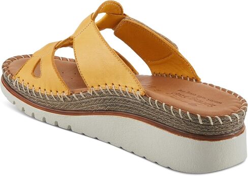 Spring Step Women's MONTERA Slide – Chic Leather Sandals for Effortless Summer Style YELLOW EU 37 / US 6.5-7 in Saudi Arabia