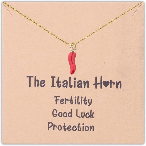 BLEOUK Italian Horns Necklace Charm Red Horns Italy Gift Italian Protection Jewelry in Saudi Arabia