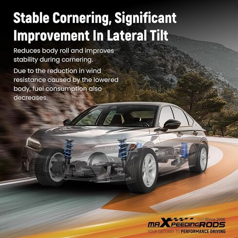 نوابض خفض maxpeedingrods لسيارة دودج تشارجر RWD 2011-2023، لكرايسلر 300 RWD 2011-2023، SAE 9254 زنبرك ملفوف عالي الشد (خفض أمامي 1.8 بوصة خلفي 2.0 بوصة)، أزرق in Kuwait