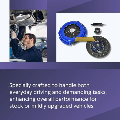 طقم القابض EFT Stage 1 HD لـ 2010-2014 Kia ​​Soul 1.6L 4Cyl، 2012-2015 Hyundai Accent & Veloster (غير توربو)، 2012-2014 Kia ​​Rio - متين وموثوق - مناسب تمامًا - يقدم ضمان العلامة التجارية لمدة 12 شهرًا in Kuwait