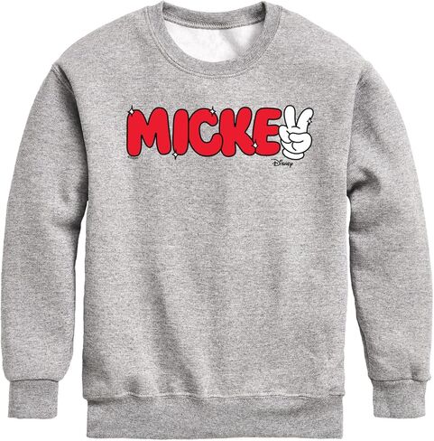 Disney - Mickey Red Hand Peace Sign - Toddler & Youth Crewneck Fleece Sweatshirt in Saudi Arabia