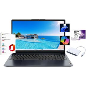 Lenovo أحدث جهاز Chromebook الرائد، شاشة لمس FHD مقاس 14 بوصة، كمبيوتر محمول نحيف وخفيف الوزن، معالج MediaTek Kompanio 520 ثماني النواة، ذاكرة الوصول العشوائي 4 جيجابايت، 64 جيجابايت eMMC، WiFi 6، نظام التشغيل Chrome + HubxcelAccessory، Abyss Blue in Kuwait