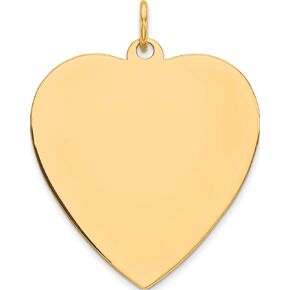 Ss/Gold Plated Sterling Silver Gp Engraveable Heart Polished Disc Charm (Length=31) (Width=25) in Saudi Arabia