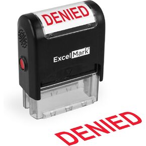 ExcelMark Self-Inking Rubber Stamp - Denied - Red Ink in Kuwait