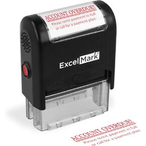 Account OVERDUE! - Self Inking Bill Collection Stamp in Red Ink in Saudi Arabia