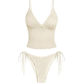 ZAFUL Tankini المايوه للنساء الدانتيل الجاكار Bowknot ديكور البطن التحكم عالية قطع Tanga Tankini مجموعة in Kuwait