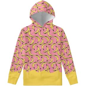 Funny Print Hoodies for Boys & Girls Soft Comfy Personalized Hooded Sweatshirts with Pockets in Kuwait