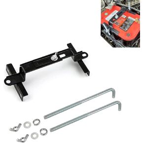 Adjustable Battery Hold Down Kit, Heavy-Duty Rust-Resistant Battery Crossbar Clamps Tie Down with 10.63 in/27 cm J-Bolts, Universal for Cars SUVs Trucks (Black) in Kuwait